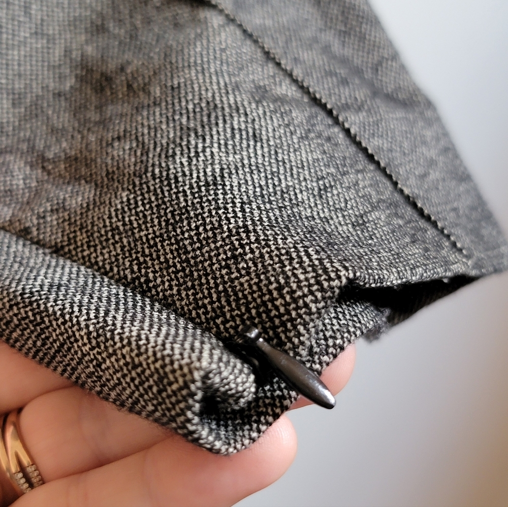 Women's Sz 2 Robert Rodriguez Gray/Black Tweed Cashmere Wool Blend Trousers NWT - Picture 15 of 15